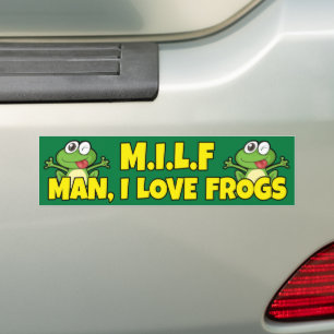 Pegatina Para Coche hombre me encantan las ranas