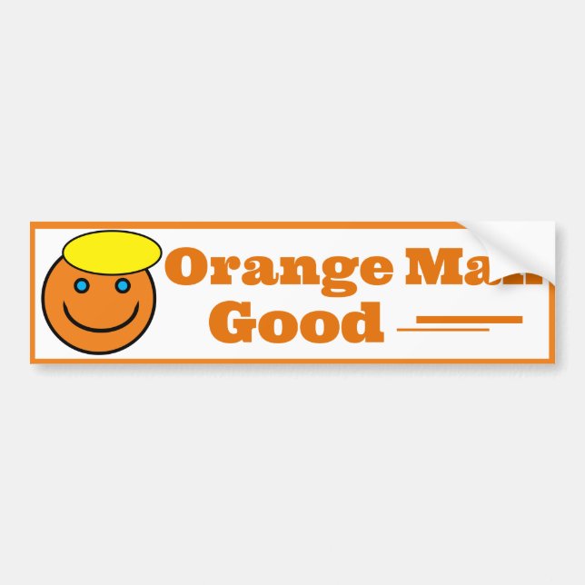 Pegatina Para Coche Hombre naranja BUENO (Frente)