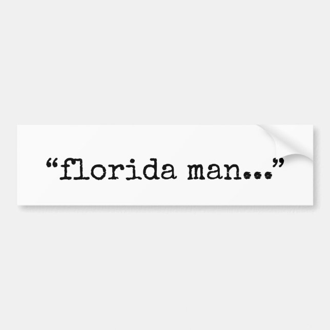 Pegatina Para Coche Hombre notorio de la Florida (Frente)