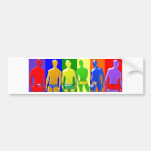 Pegatina Para Coche Hombres arcoiris