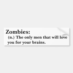 Pegatina Para Coche Hombres de los Zombis-solamente que le amarán par