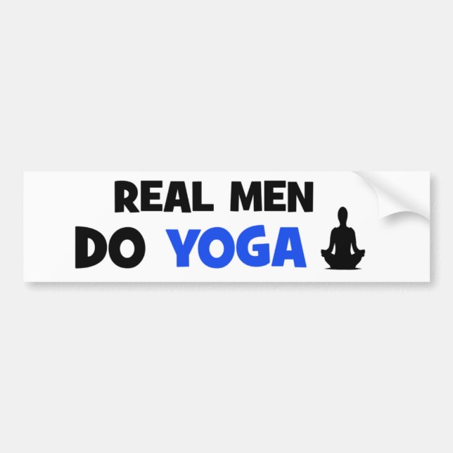 Pegatina Para Coche Hombres de verdad hacen yoga - Cómplices cómicos (Frente)