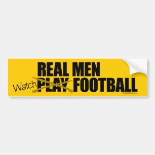 Pegatina Para Coche Hombres de verdad observan el fútbol