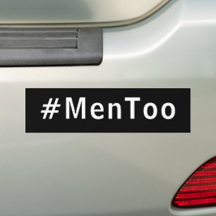 Pegatina Para Coche hombres también #mentoo contra la violencia hacia 