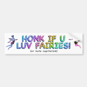 Pegatina Para Coche Honk if U Love Fairies!