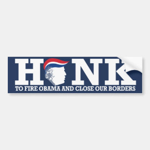 Pegatina Para Coche Honk para despedir a Obama - Diseño de ReTrumplica