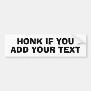 Pegatina Para Coche Honk si agrega su propio Personalizado de texto di