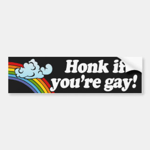 PEGATINA PARA COCHE HONK SI ERES GAY