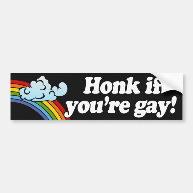 PEGATINA PARA COCHE HONK SI ERES GAY (Frente)