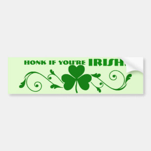 Pegatina Para Coche ¡Honk si eres irlandés!
