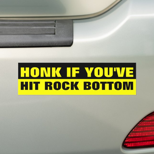 PEGATINA PARA COCHE HONK SI HAS GOLPEADO EL FONDO ROCK (en coche)