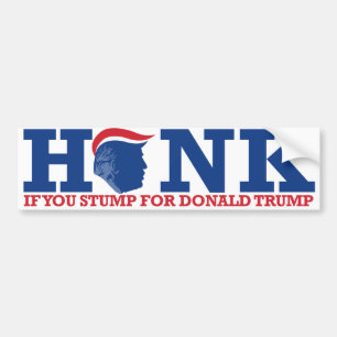Pegatina Para Coche Honk si tropiezan por Donald Trump - ReTrumplican
