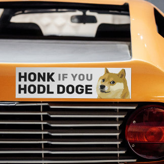Pegatina Para Coche HONK Si Usted Mantiene Doge Dogecoin Shiba Inu
