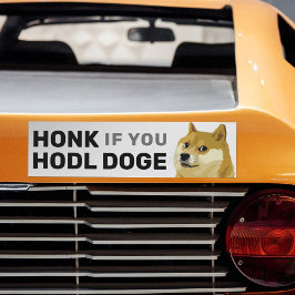 Pegatina Para Coche HONK Si Usted Mantiene Doge Dogecoin Shiba Inu