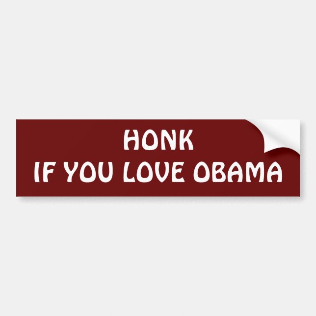 PEGATINA PARA COCHE HONKIF USTED AMA A OBAMA (Frente)