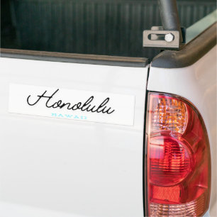Pegatina Para Coche Honolulu Hawái