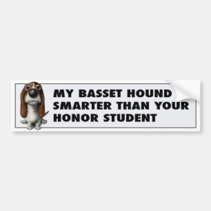 Pegatina Para Coche Honor BH1 de Basset Hound