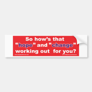 Pegatina Para Coche HOPE-and-Change-in-RED-2