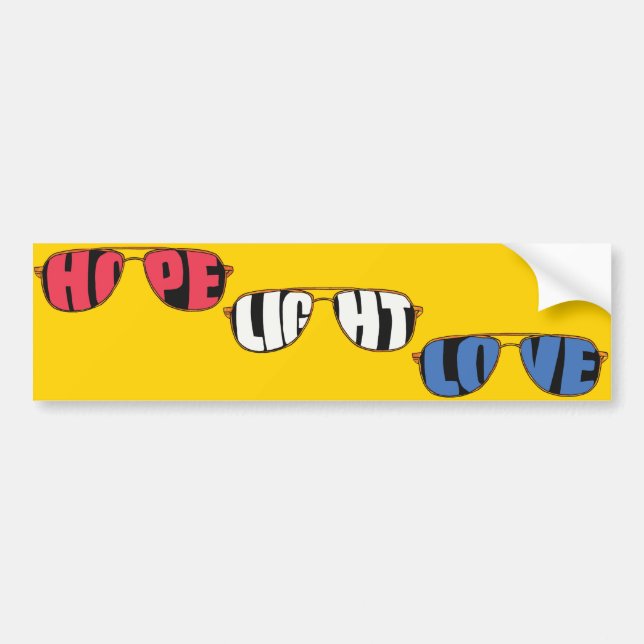 Pegatina Para Coche Hope Light Love Biden (Frente)