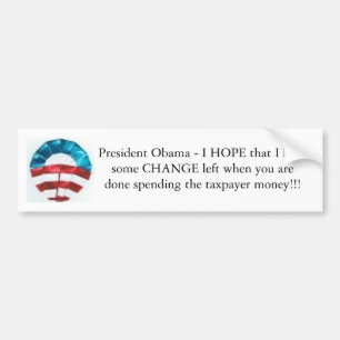 Pegatina Para Coche Hope y cambio de presidente Obama