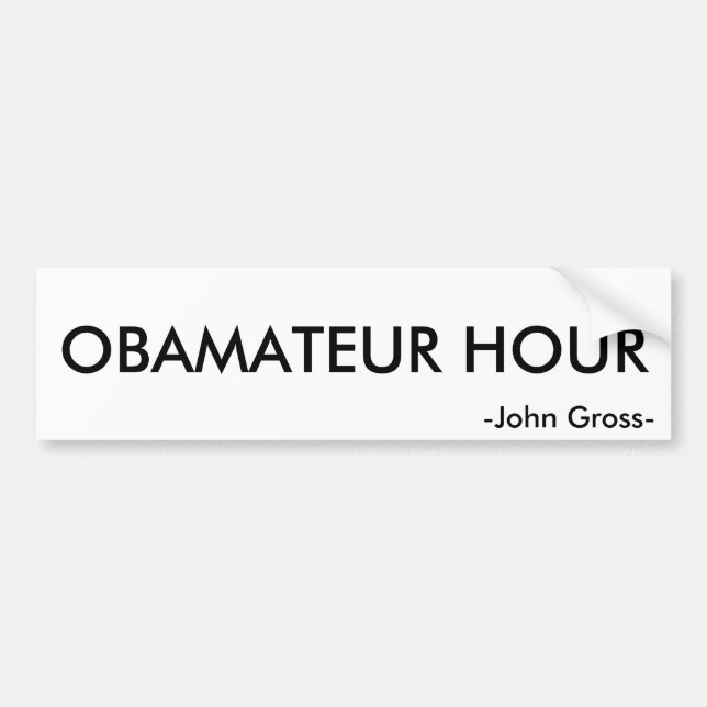 Pegatina Para Coche HORA de OBAMATEUR, - Juan grueso (Frente)