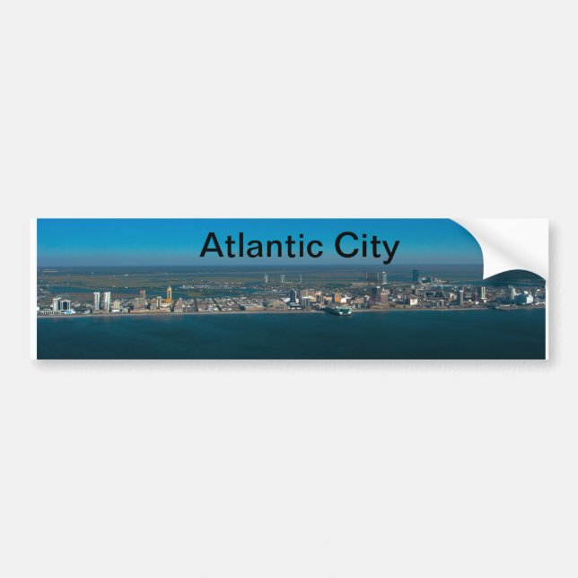 Pegatina Para Coche Horizonte de Atlantic City (Frente)