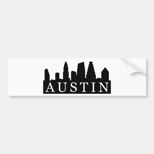 Pegatina Para Coche Horizonte de Austin (Frente)