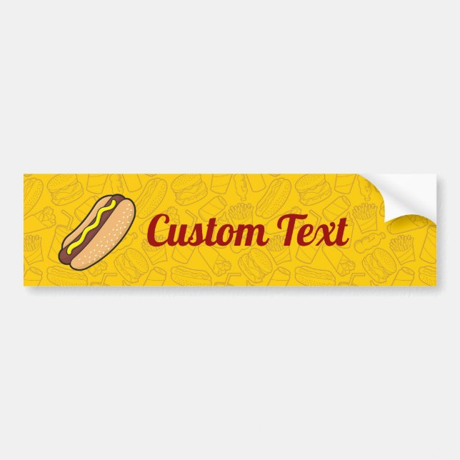 Pegatina Para Coche Hotdog Bumper Sticker (Frente)