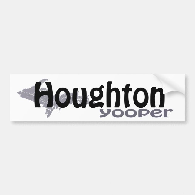 Pegatina Para Coche Houghton Michigan Yooper Bumper Sticker (Frente)