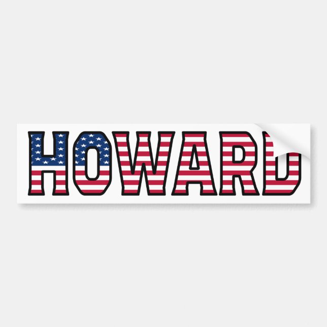 Pegatina Para Coche Howard Name Vorname Estados Unidos Aufkleber Pegat (Frente)