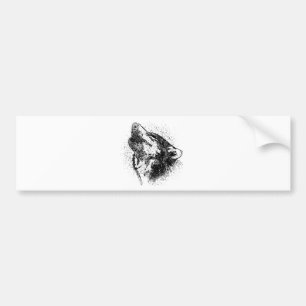 Pegatina Para Coche Howling Wolf