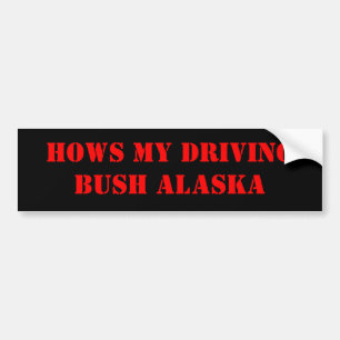 PEGATINA PARA COCHE HOWS MI DRIVINGBUSH ALASKA