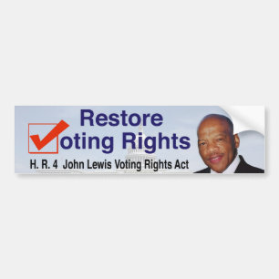 Pegatina Para Coche HR4 Ley de derechos de voto de John Lewis