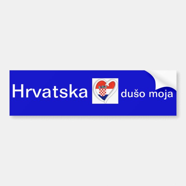 PEGATINA PARA COCHE HRVATSKA (Frente)