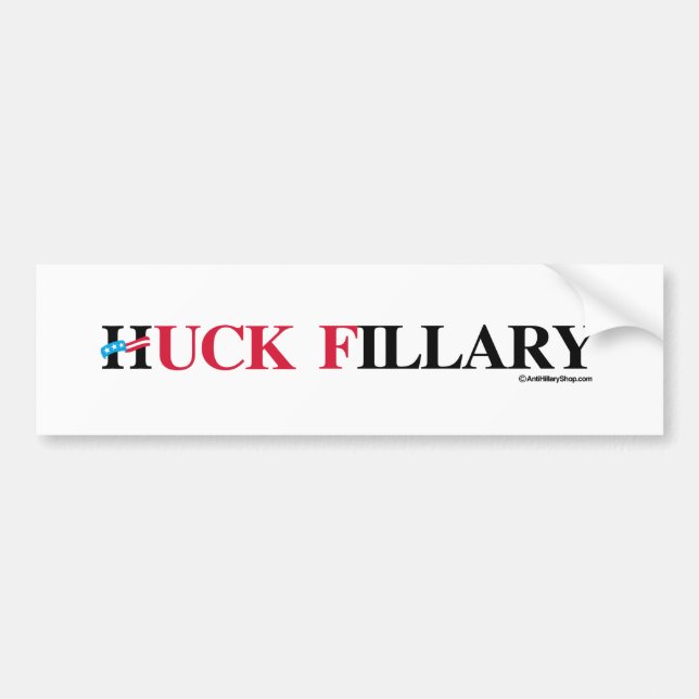 Pegatina Para Coche Huck Fillary - - Anti-Hillary - .png (Frente)