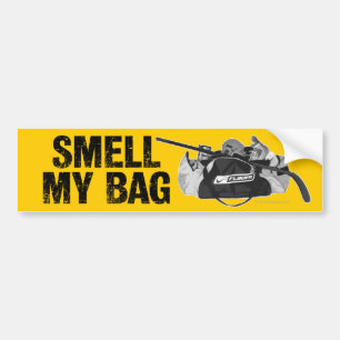 Pegatina Para Coche Huele Mi Bolsa (Hedor de Hockey)