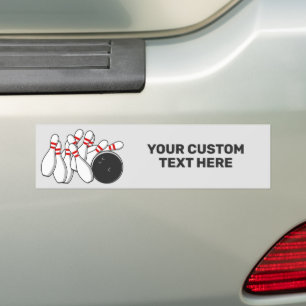 Pegatina Para Coche Huelga de bolos de personalizado