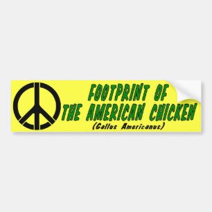 Pegatina Para Coche Huella del pollo americano