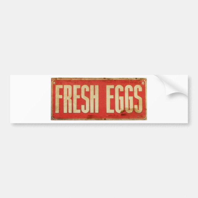 Pegatina Para Coche Huevos frescos (Frente)
