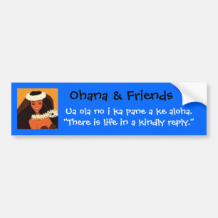 Pegatina Para Coche hulagirl, Ohana y amigos, ola del UA ninguna