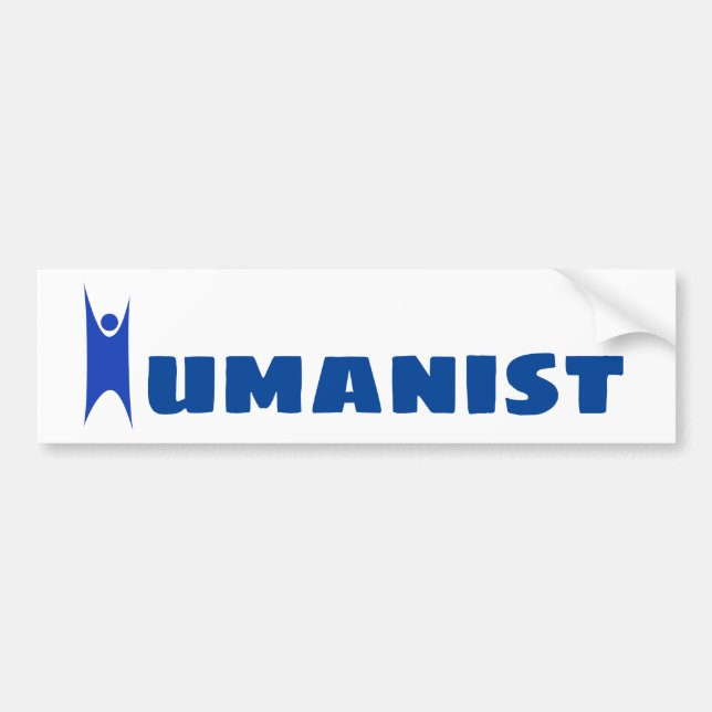 Pegatina Para Coche Humanista Bumper Sticker (Frente)