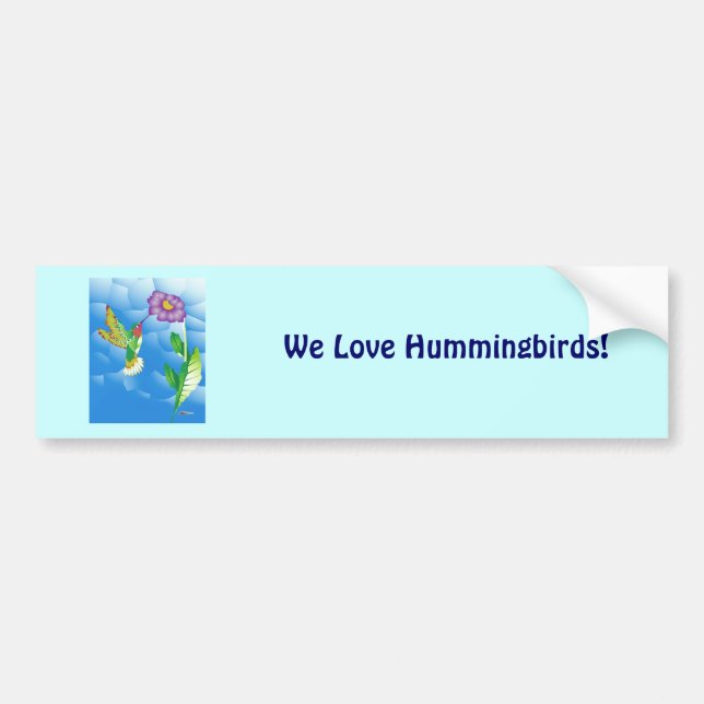 Pegatina Para Coche Hummingbird: estilizado (Frente)