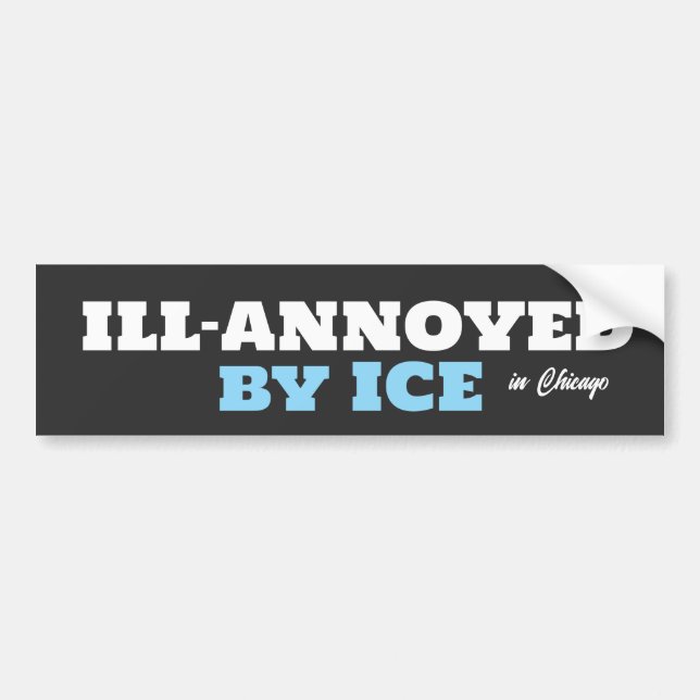 Pegatina Para Coche humor anti-ICE (Frente)