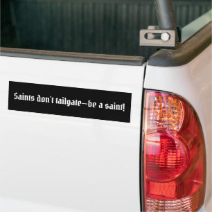 Pegatina Para Coche "Humor católico: Los santos no se portan al revés.