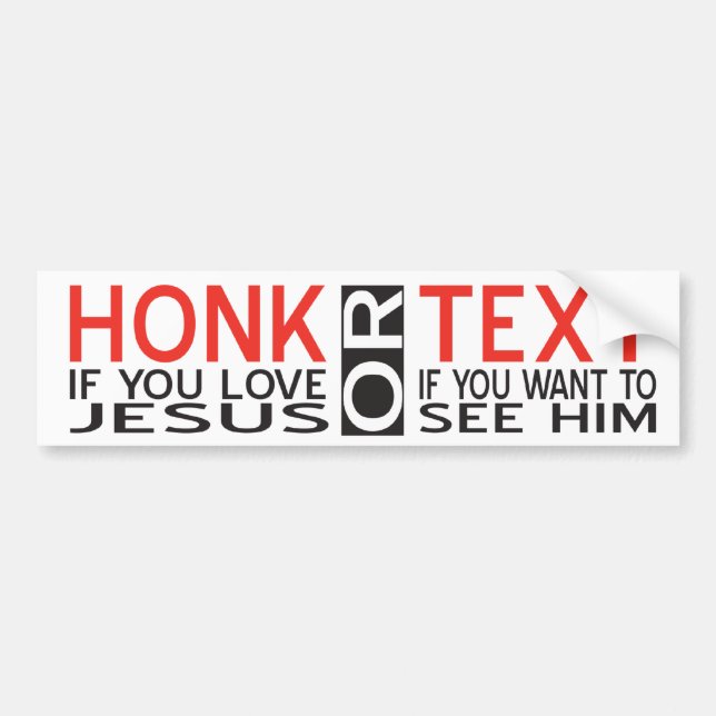 Pegatina Para Coche Humor cristiano Funny Car Bumper Sticker (Frente)