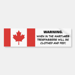 Pegatina Para Coche Humor de hospitalidad marítima - Bandera canadiens