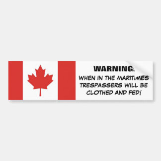 Pegatina Para Coche Humor de hospitalidad marítima - Bandera canadiens