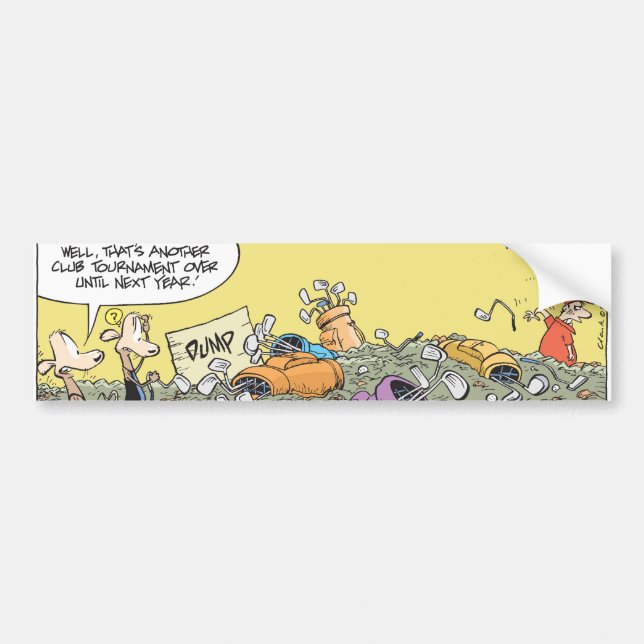 Pegatina Para Coche Humor del golf (Frente)