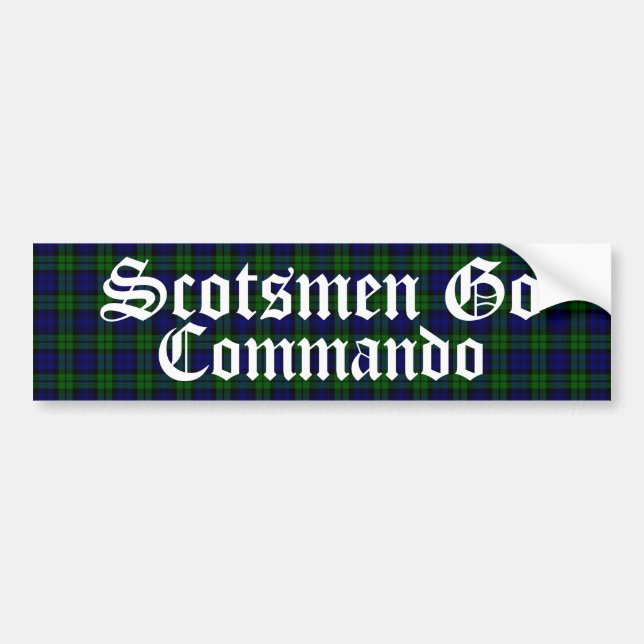Pegatina Para Coche Humorística Escocesa Tartan Plaid Bumper Sticker (Frente)