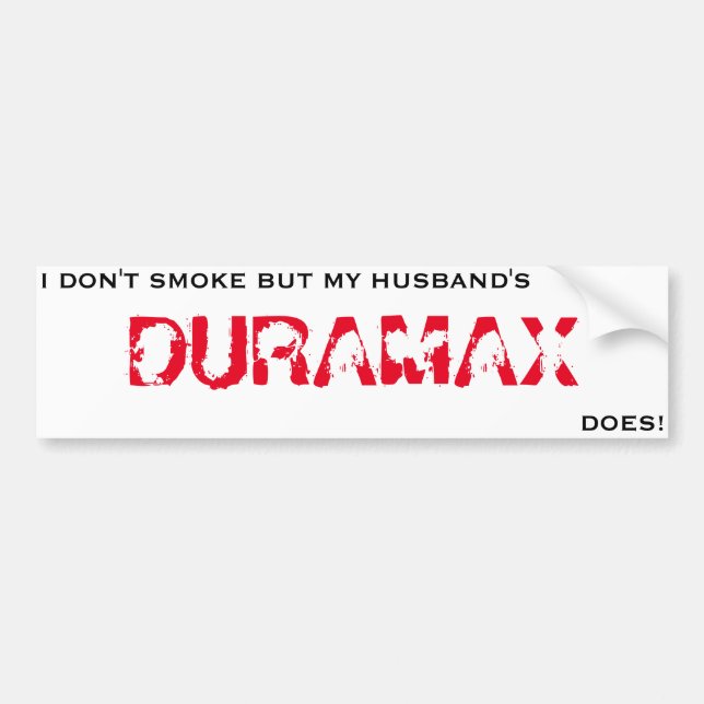 PEGATINA PARA COCHE HUSBANDS_DURAMAX_SMOKES (Frente)
